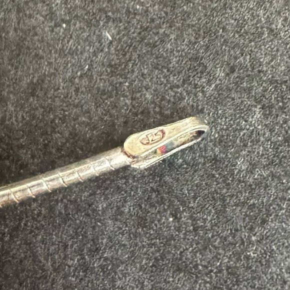 Samuel Benham 14K Gold Sterling Silver Amethyst Necklace BJC Blue Topaz Enhancer - Picture 8 of 13